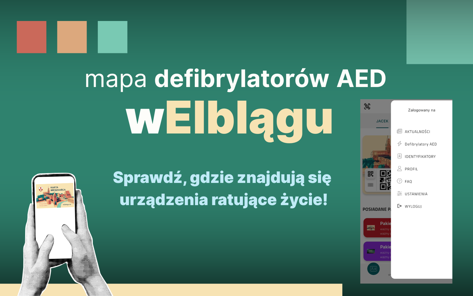 aktualność: Defibrylatory AED w aplikacji „wElblągu”. Sprawdź, gdzie znajdują się urządzenia ratujące życie